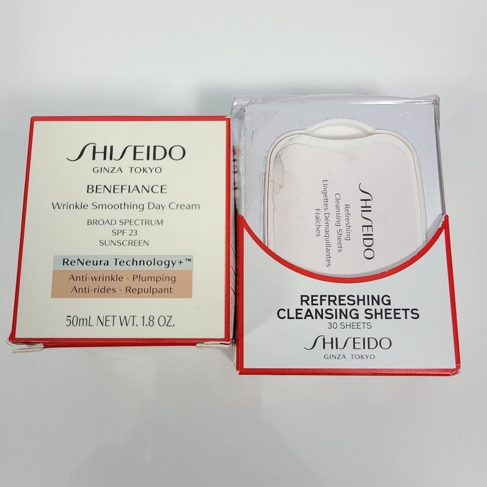 SHISEIDO Benefiance Wrinkle Cream & Cleansing Wipe